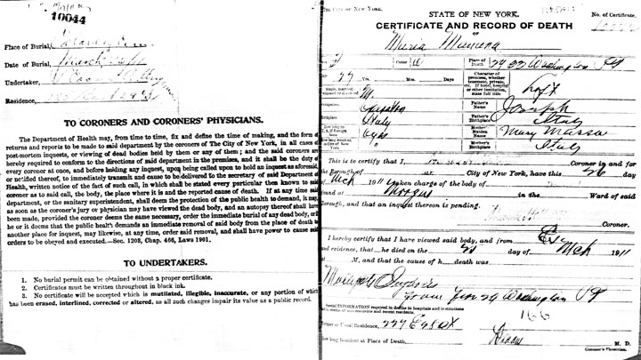 Morris Bernstein death certificate