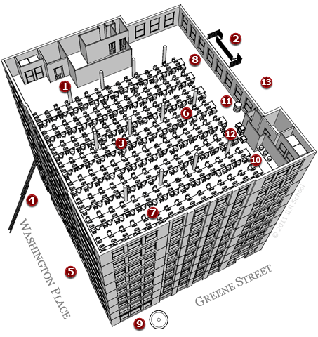 3D model of the 9th floor