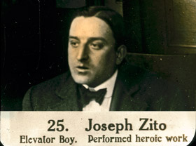Joseph Zito, the elevator boy who performed heroic work during the fire