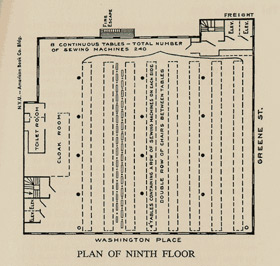 Diagram of the ninth floor