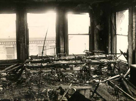 Remains of the ninth floor after the fire