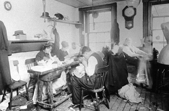 Sweatshop conditions in the early 1900's